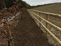 Post and Rail fence with netting by Vincent Fencing