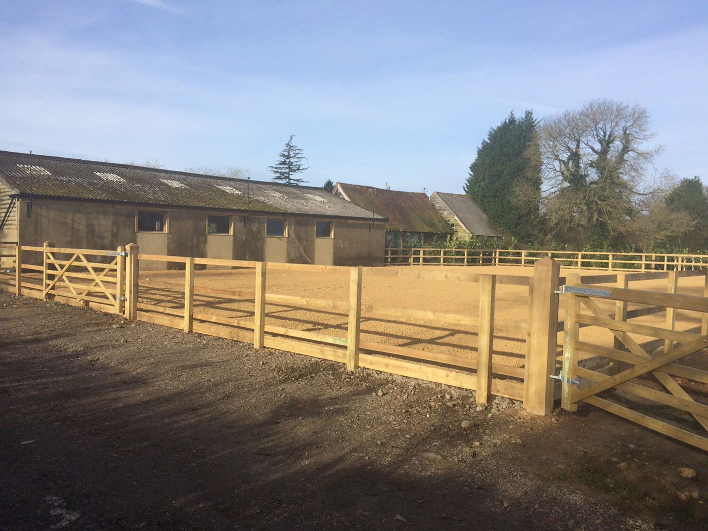 Equestrian Menage fencing and gates by Vincent Fencing